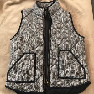 Jcrew herringbone puff vest